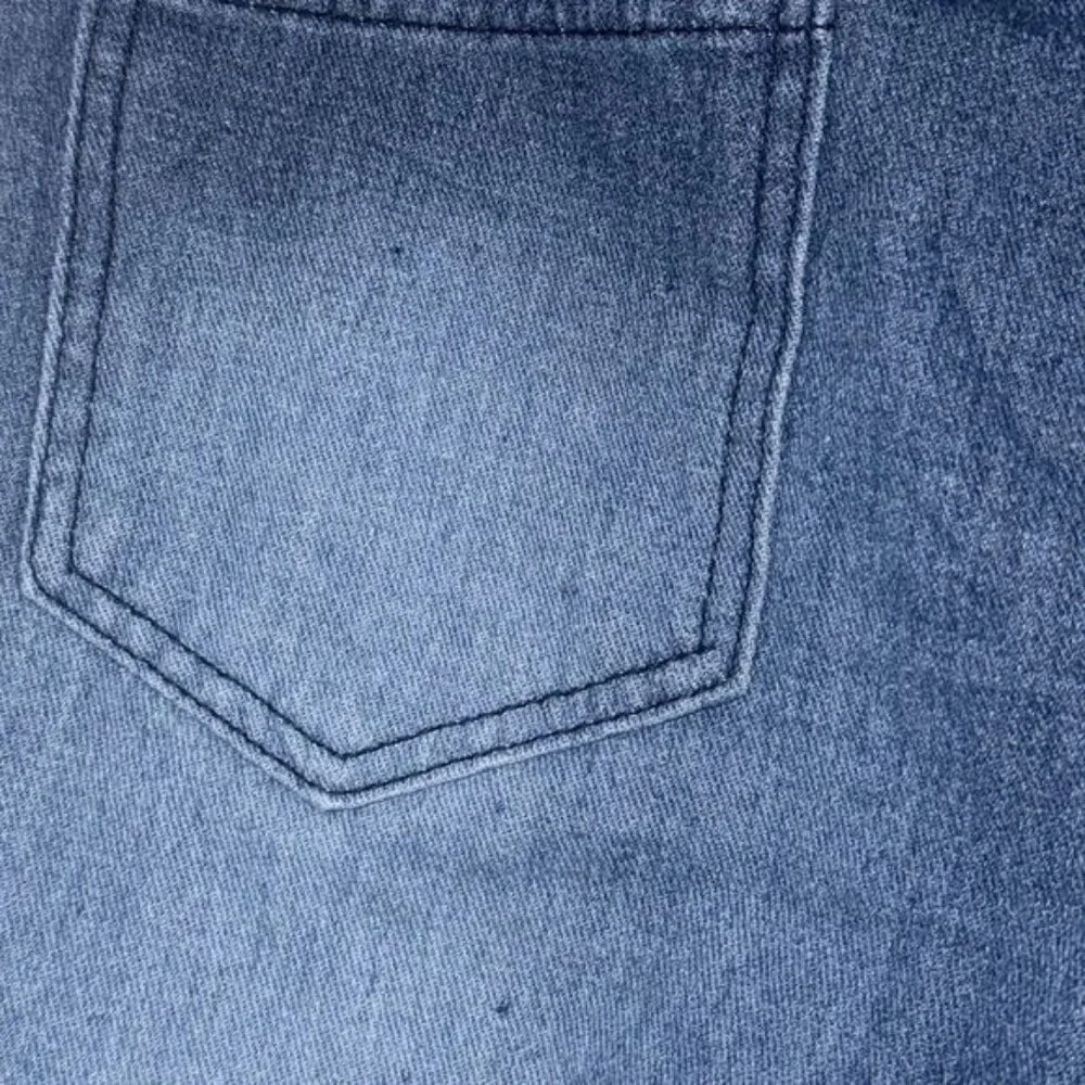 Elastic Waist Denim Jogger Jeans XXL Relaxed Fit Blue Wash Drawstring Waistband - Picture 7 of 12